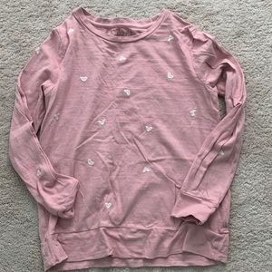 Loft sweatshirt with embroidered hearts